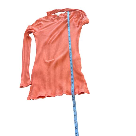 Free‎ People Movement Pink Active Gym Ribbed Long Sleeve Cuffins Shirt Medium - Picture 14 of 14